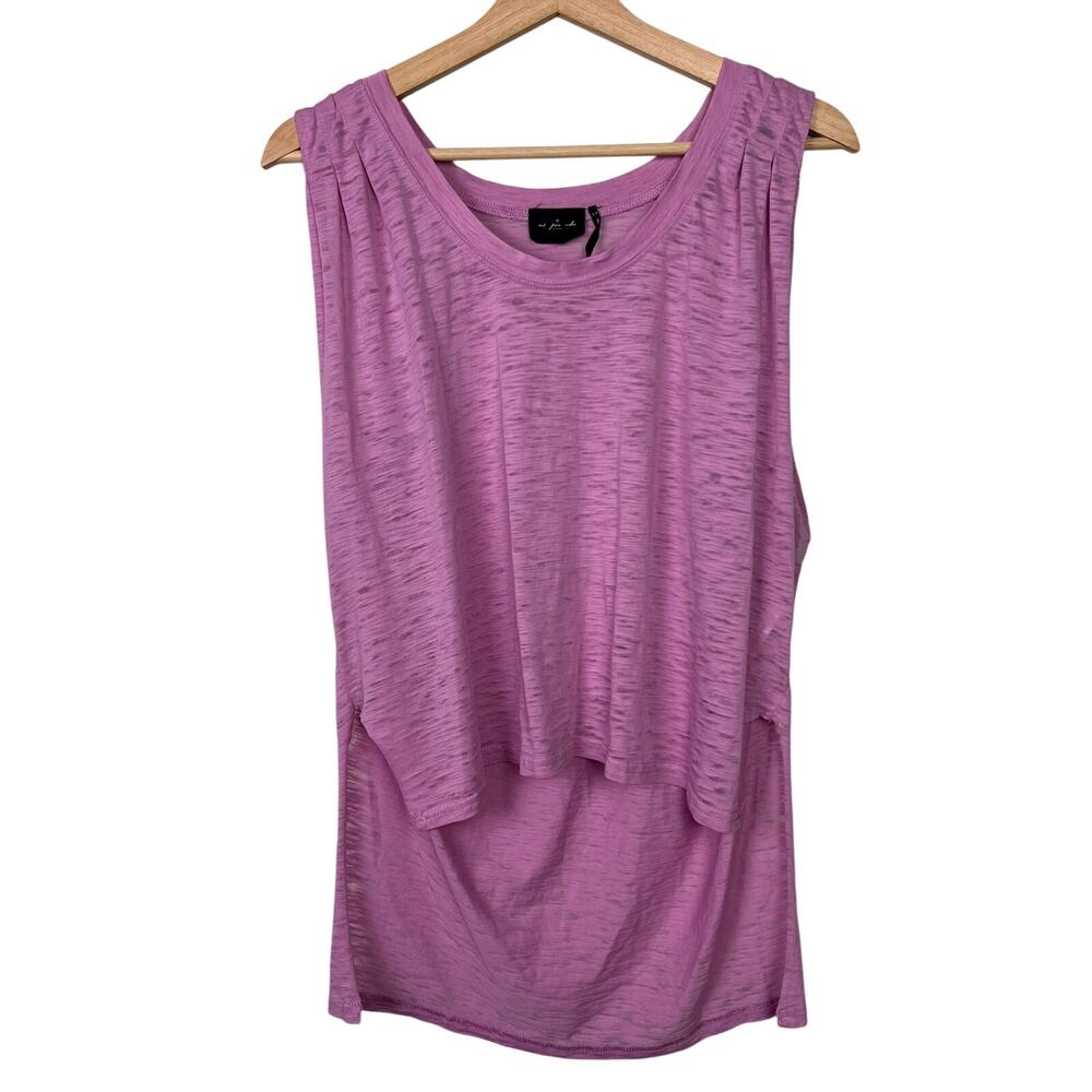 Urban Outfitters Out From Under Small Pink Burn Out Oversized High Low‎ Tank Top